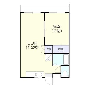 1LDK 間取り図