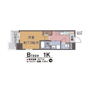 1K 間取り図