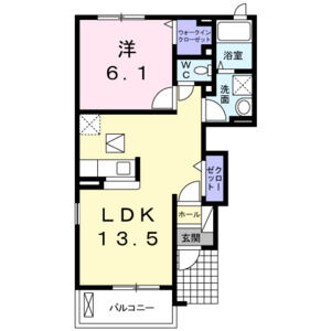 1LDK 間取り図