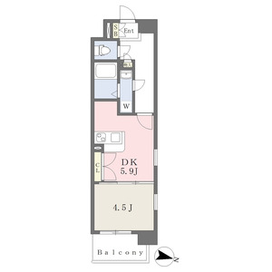 1DK 間取り図