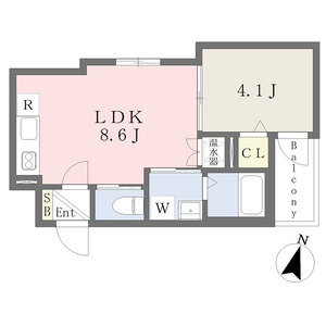 1LDK 間取り図