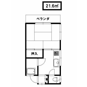 1K 間取り図