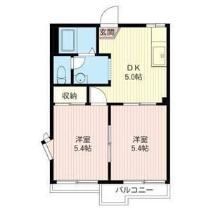 2DK 間取り図