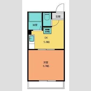 1DK 間取り図