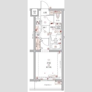 1K 間取り図
