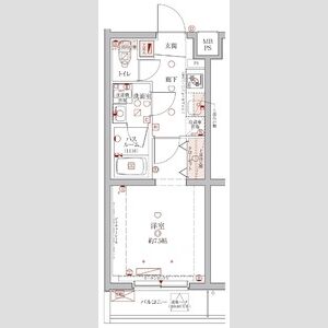1K 間取り図