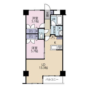 2LDK 間取り図