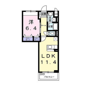 1LDK 間取り図