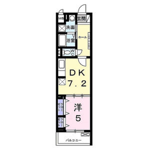 1DK 間取り図