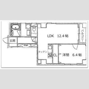 1LDK 間取り図