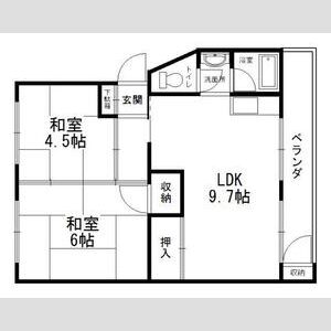 2LDK 間取り図