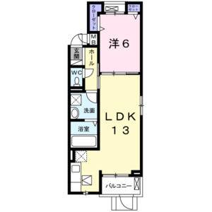 1LDK 間取り図