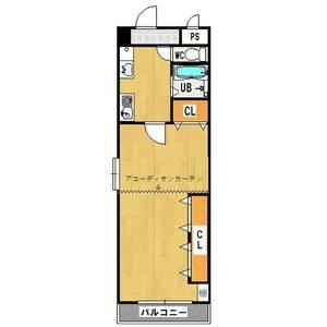 1K 間取り図