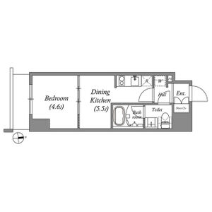 1DK 間取り図