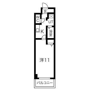 1K 間取り図