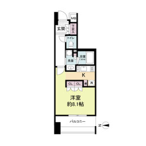 ワンルーム 間取り図