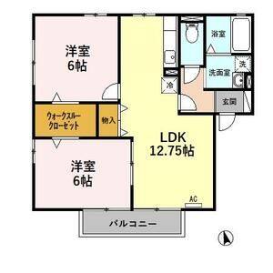 2LDK 間取り図