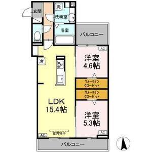 2LDK 間取り図