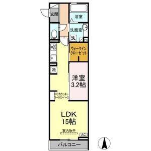 1LDK 間取り図