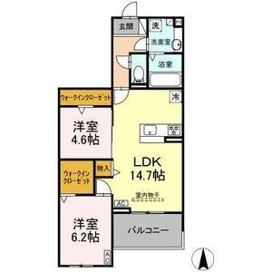 2LDK 間取り図