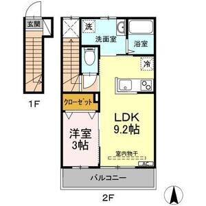 1LDK 間取り図