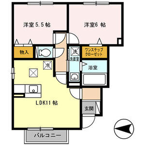 2LDK 間取り図
