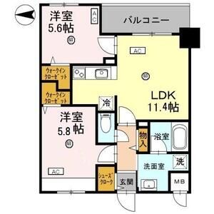 2LDK 間取り図