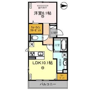 1LDK 間取り図