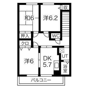 3DK 間取り図