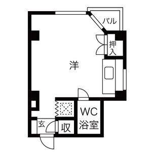 ワンルーム 間取り図