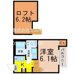 1K 間取り図