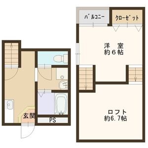 1K 間取り図
