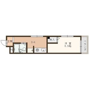1DK 間取り図