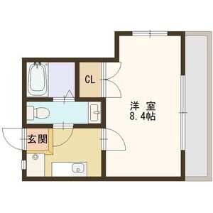 1K 間取り図