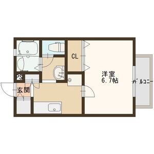 1K 間取り図