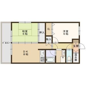 2DK 間取り図