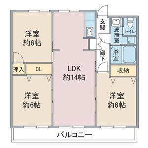 3LDK 間取り図