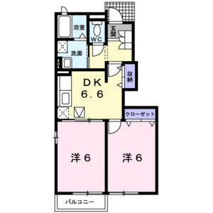 2DK 間取り図