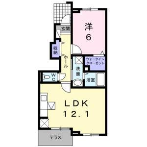 1LDK 間取り図