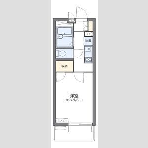 1K 間取り図