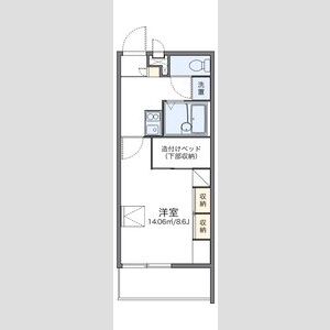 1K 間取り図