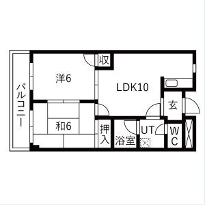 2LDK 間取り図