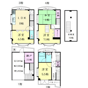4LDK 間取り図