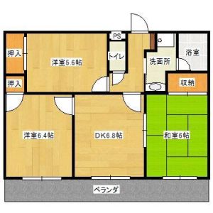 3DK 間取り図