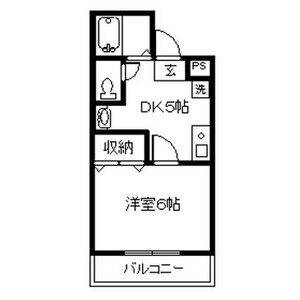 1DK 間取り図