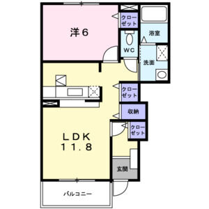 1LDK 間取り図