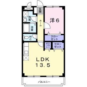 1LDK 間取り図