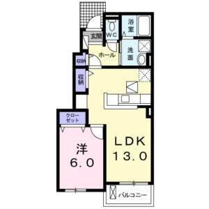 1LDK 間取り図