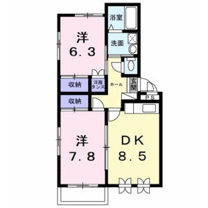 2DK 間取り図