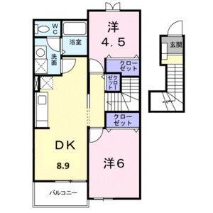 2DK 間取り図
